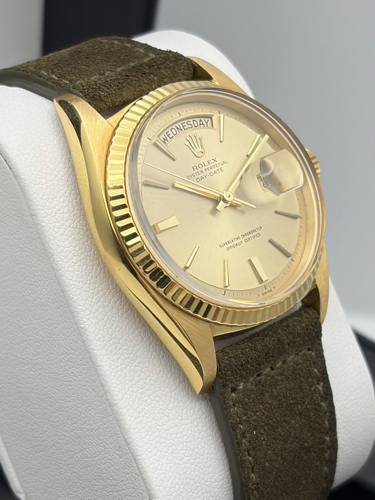 Rolex Day Date 1803 18K Yellow Gold 36mm Champagne Doorstop Dial Men’s Watch