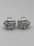 Tiffany & Co. Paloma Picasso Signature X Cross Earrings 925 Silver 18K Gold