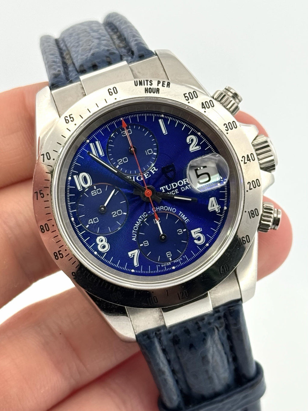 Tudor Prince Date Tiger 79280P Chronograph Blue Dial 40mm Automatic Watch