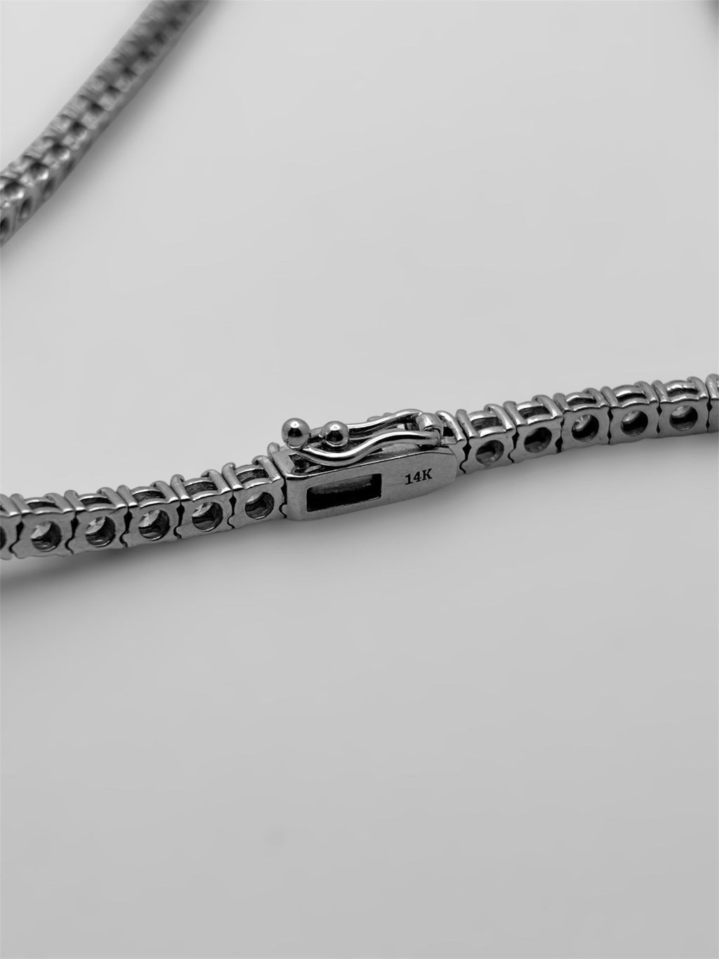 14K White Gold VS+ Lab Grown Diamond 11CT Tennis Chain Necklace 20”