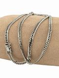 Solid Platinum Pt850 Kihei Curb Chain 3.5mm 18in - Excellent Condition