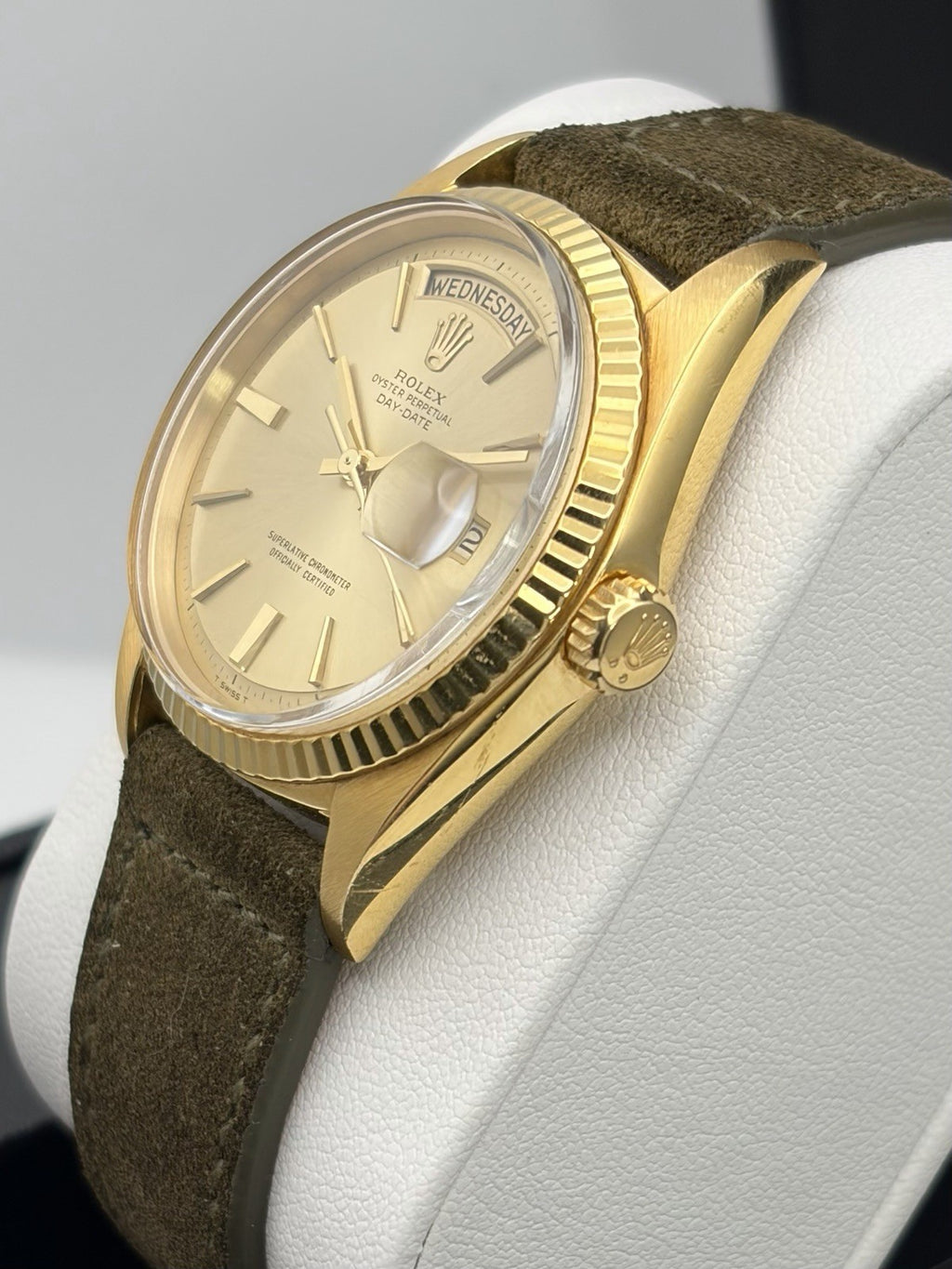 Rolex Day Date 1803 18K Yellow Gold 36mm Champagne Doorstop Dial Men’s Watch