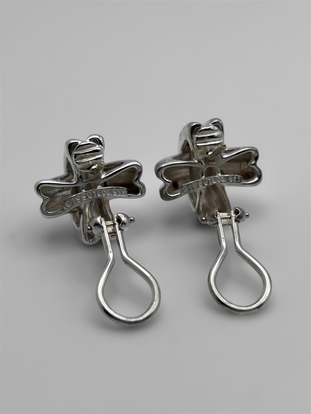 Tiffany & Co. Paloma Picasso Signature X Cross Earrings 925 Silver 18K Gold