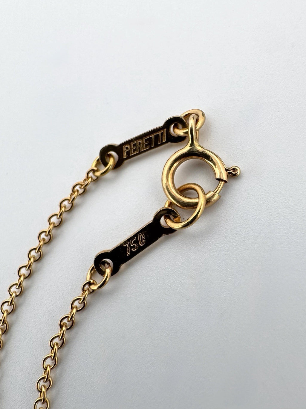 Tiffany & Co. Elsa Peretti 18K Gold Diamond Starfish Pendant Necklace 16”+ Pouch