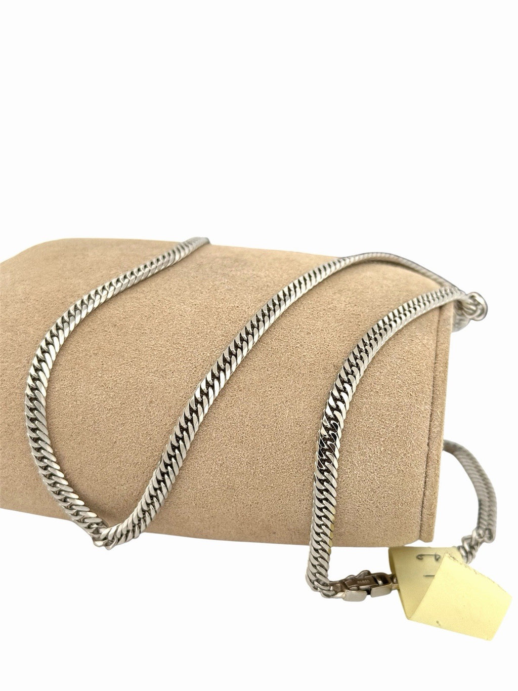 Solid Platinum Pt850 Double Curb Chain Necklace 4.1mm 23in - Very Nice Condition