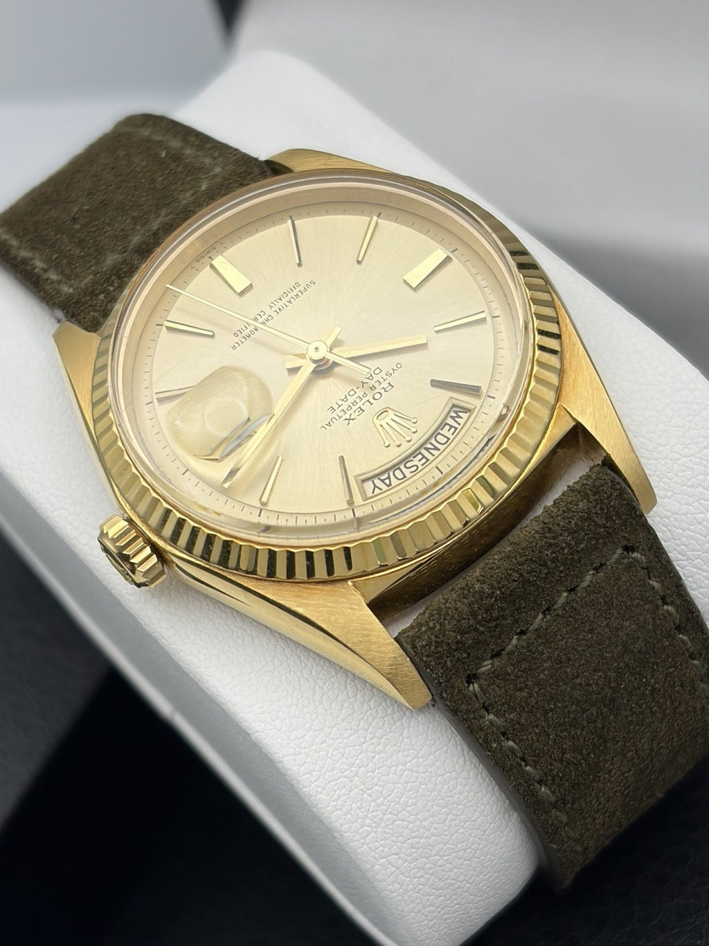 Rolex Day Date 1803 18K Yellow Gold 36mm Champagne Doorstop Dial Men’s Watch