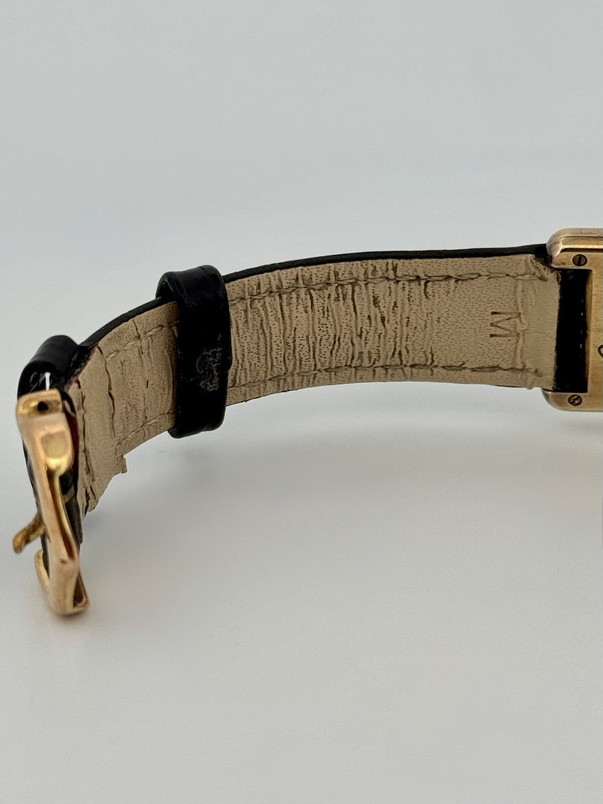 Vintage Must de Cartier Tank Vermeil Quartz 388001 Champagne Roman Dial SM Watch