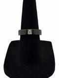 BVLGARI Bvlgari Black Ceramic & 18K White Gold Natural Diamond Ring Size 51 EU