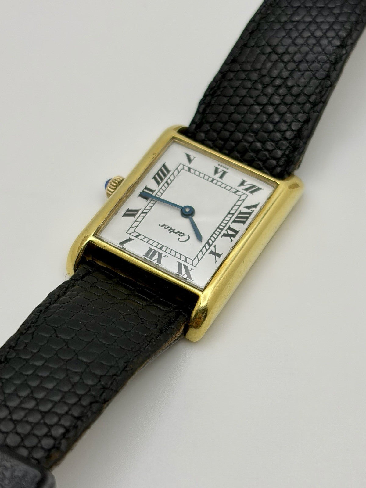 Vintage Cartier Tank 2874 Manual Wind 18K Gold Electroplated 23mm Swiss Watch