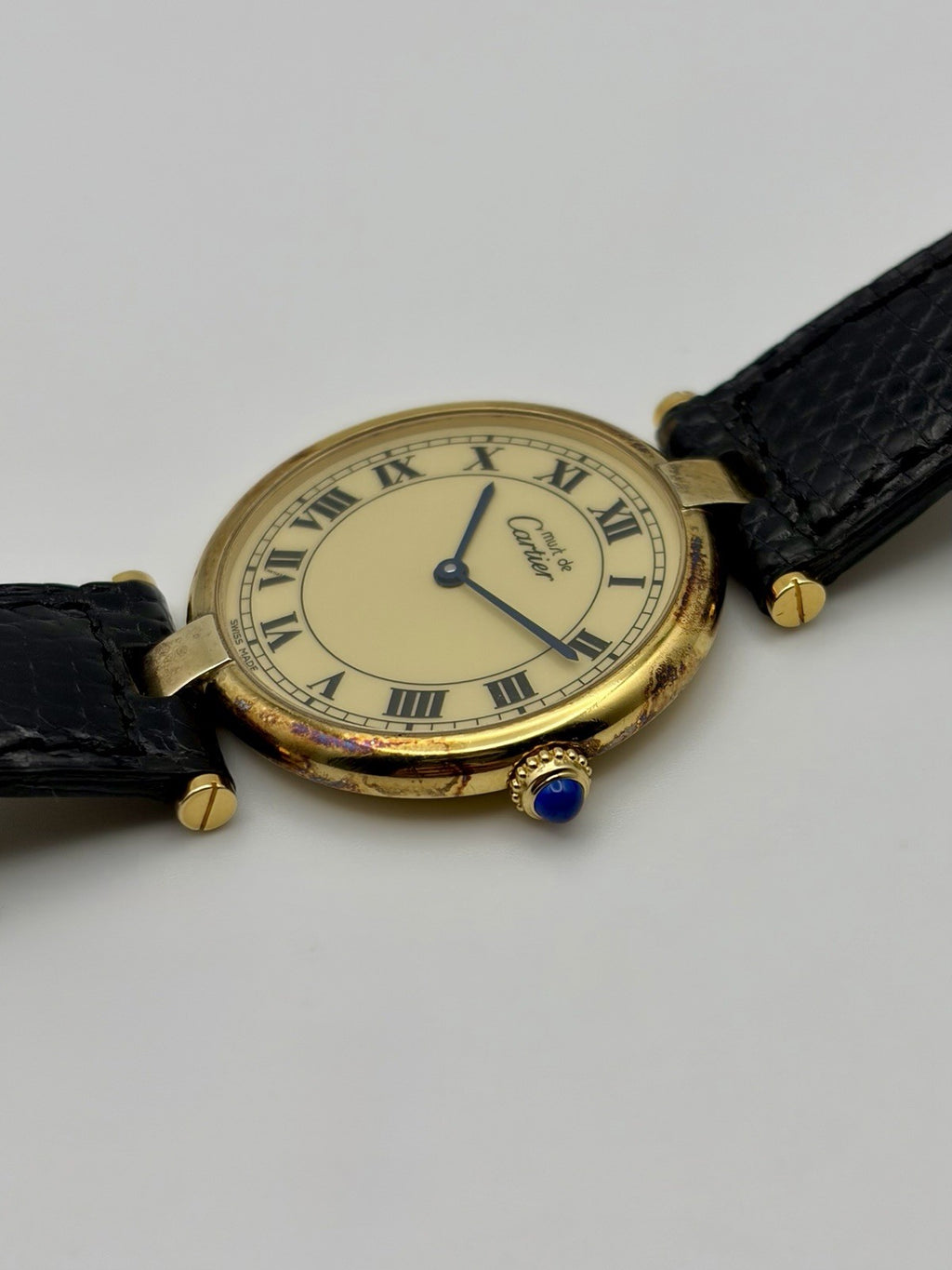 Cartier Must de Cartier Vendome 30mm 590003 Vermeil 925 Ivory Dial Quartz Watch
