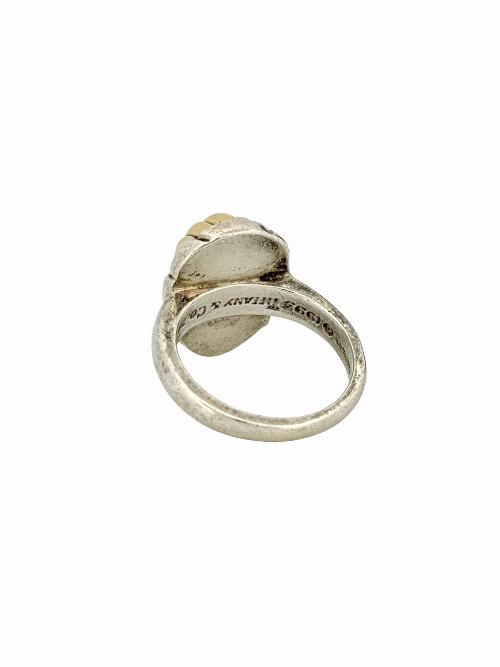 Tiffany & Co. Scarab Beetle Ring 18K Yellow Gold 925 Sterling Silver Size 5
