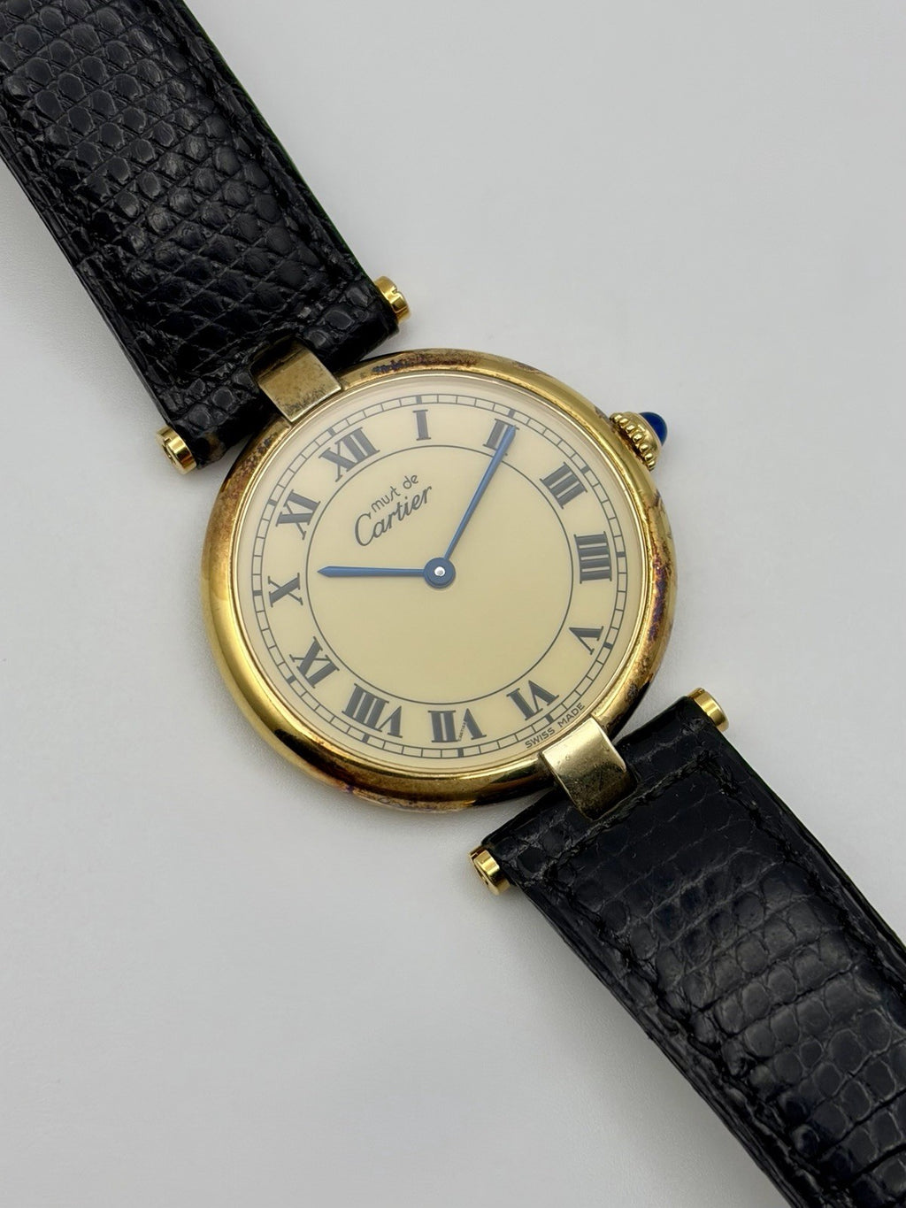 Cartier Must de Cartier Vendome 30mm 590003 Vermeil 925 Ivory Dial Quartz Watch