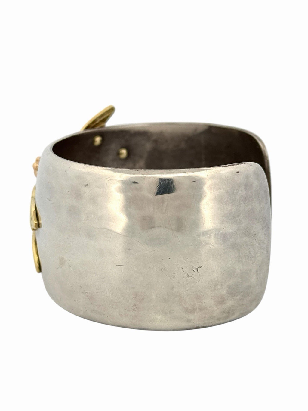 Tiffany & Co. Dragonfly Cuff Bracelet 925 Sterling Silver and 18K Gold Size 6”