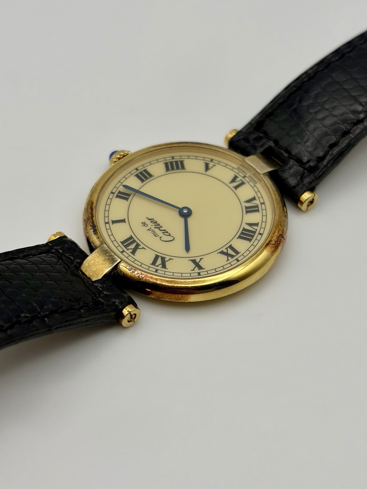 Cartier Must de Cartier Vendome 30mm 590003 Vermeil 925 Ivory Dial Quartz Watch