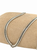 Solid Platinum Pt850 Double Curb Chain Necklace 4.1mm 23in - Very Nice Condition