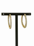 Roberto Coin Inside Out Natural Diamond Hoop Earrings 18K Yellow Gold 1 CTW VS+