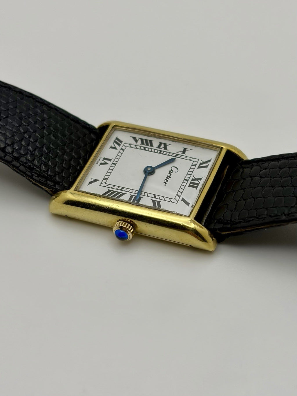 Vintage Cartier Tank 2874 Manual Wind 18K Gold Electroplated 23mm Swiss Watch