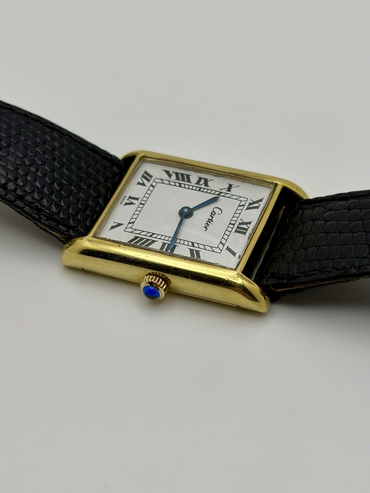 Vintage Cartier Tank 2874 Manual Wind 18K Gold Electroplated 23mm Swiss Watch