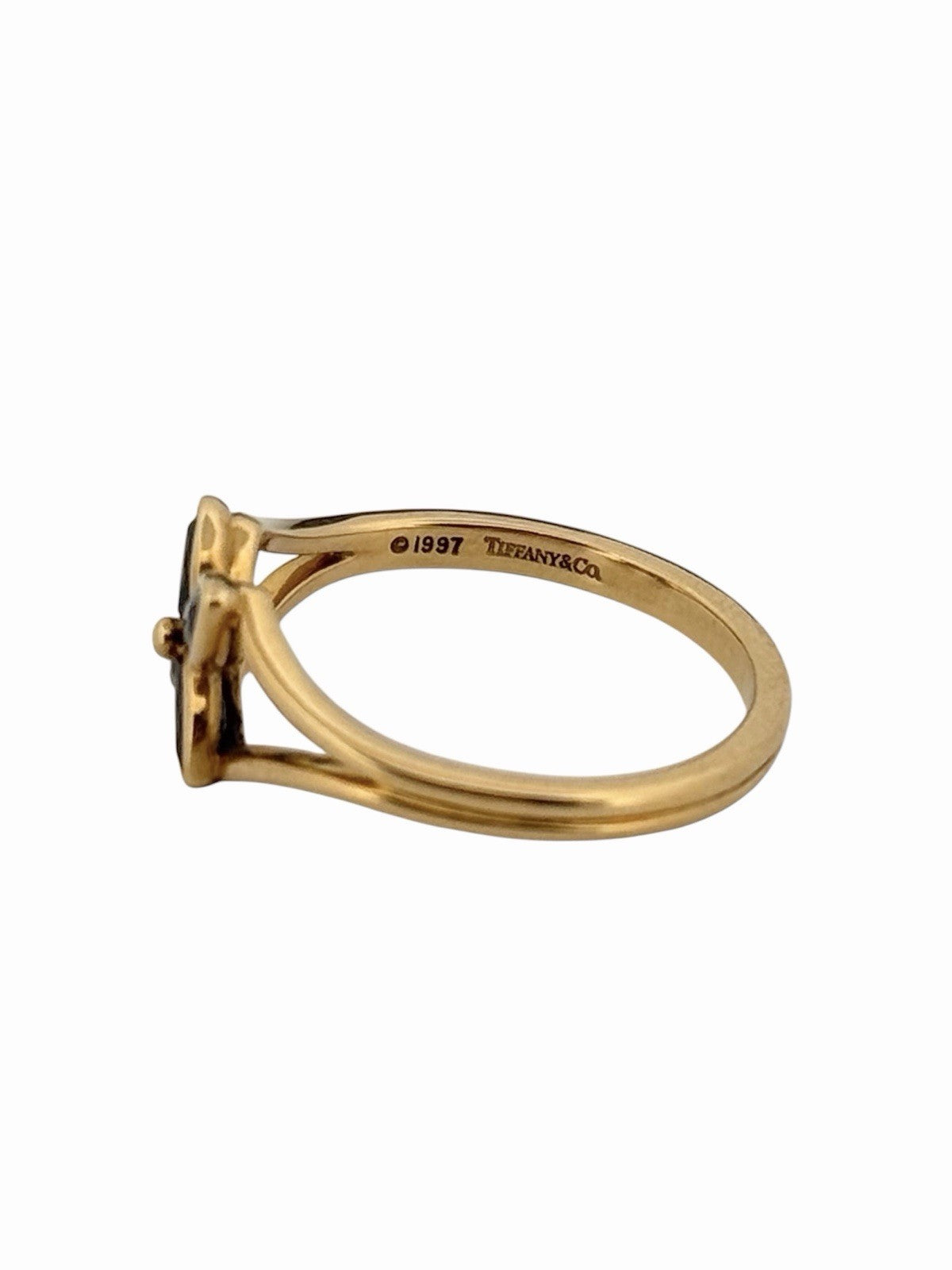 Tiffany & Co. 18K Yellow Gold Sapphire Victoria Cocktail Flower Ring Japan Sz 6