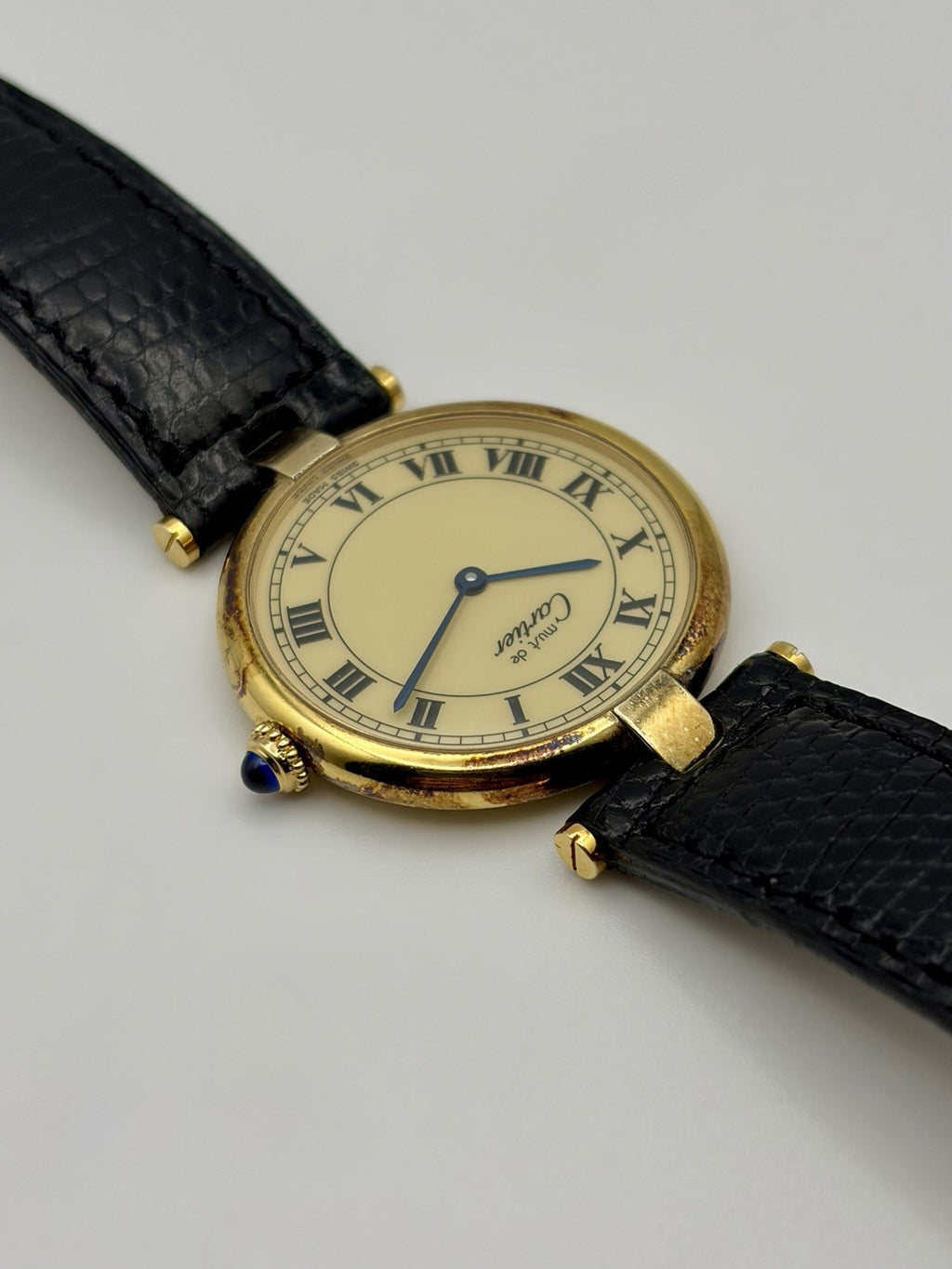 Cartier Must de Cartier Vendome 30mm 590003 Vermeil 925 Ivory Dial Quartz Watch