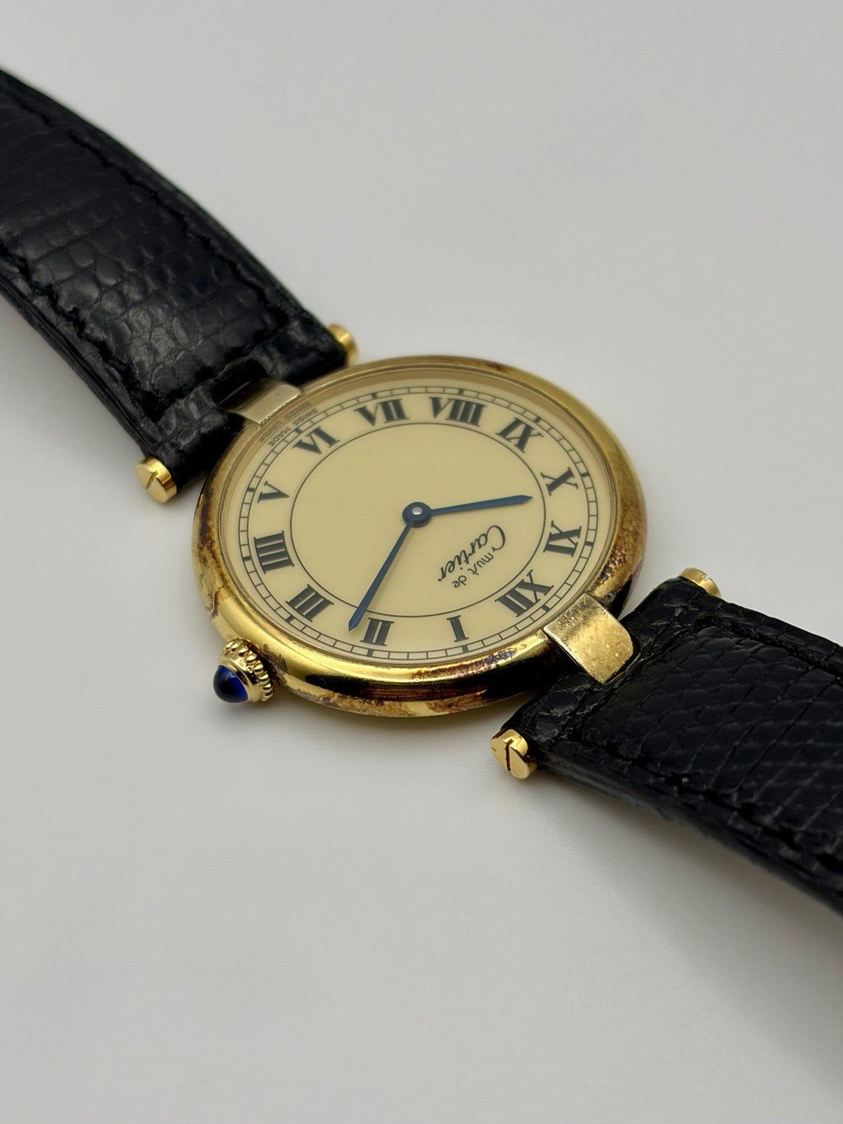 Cartier Must de Cartier Vendome 30mm 590003 Vermeil 925 Ivory Dial Quartz Watch