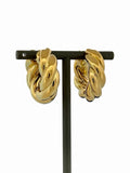 David Yurman Sculpted Cable Hoop Earrings 18K Yellow Gold 24mm