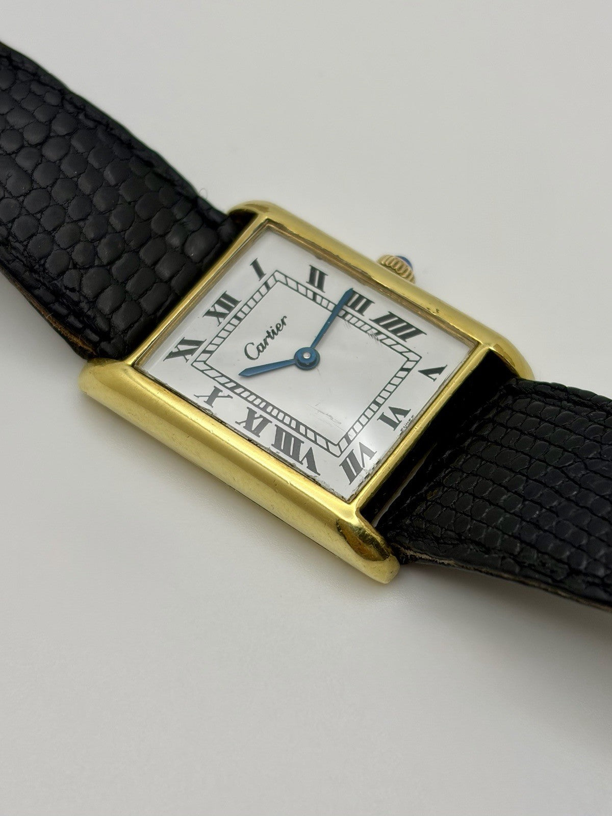 Vintage Cartier Tank 2874 Manual Wind 18K Gold Electroplated 23mm Swiss Watch