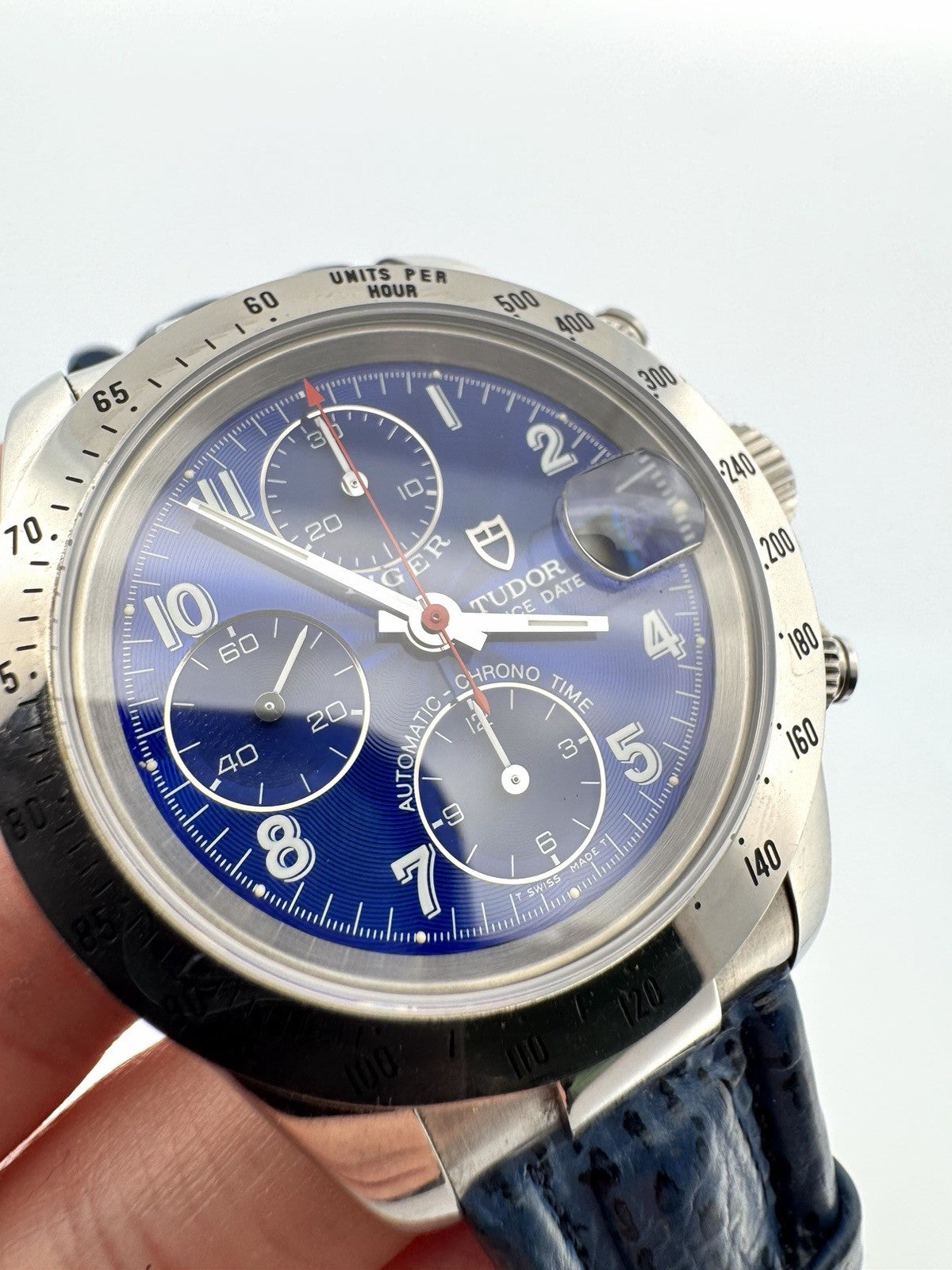 Tudor Prince Date Tiger 79280P Chronograph Blue Dial 40mm Automatic Watch