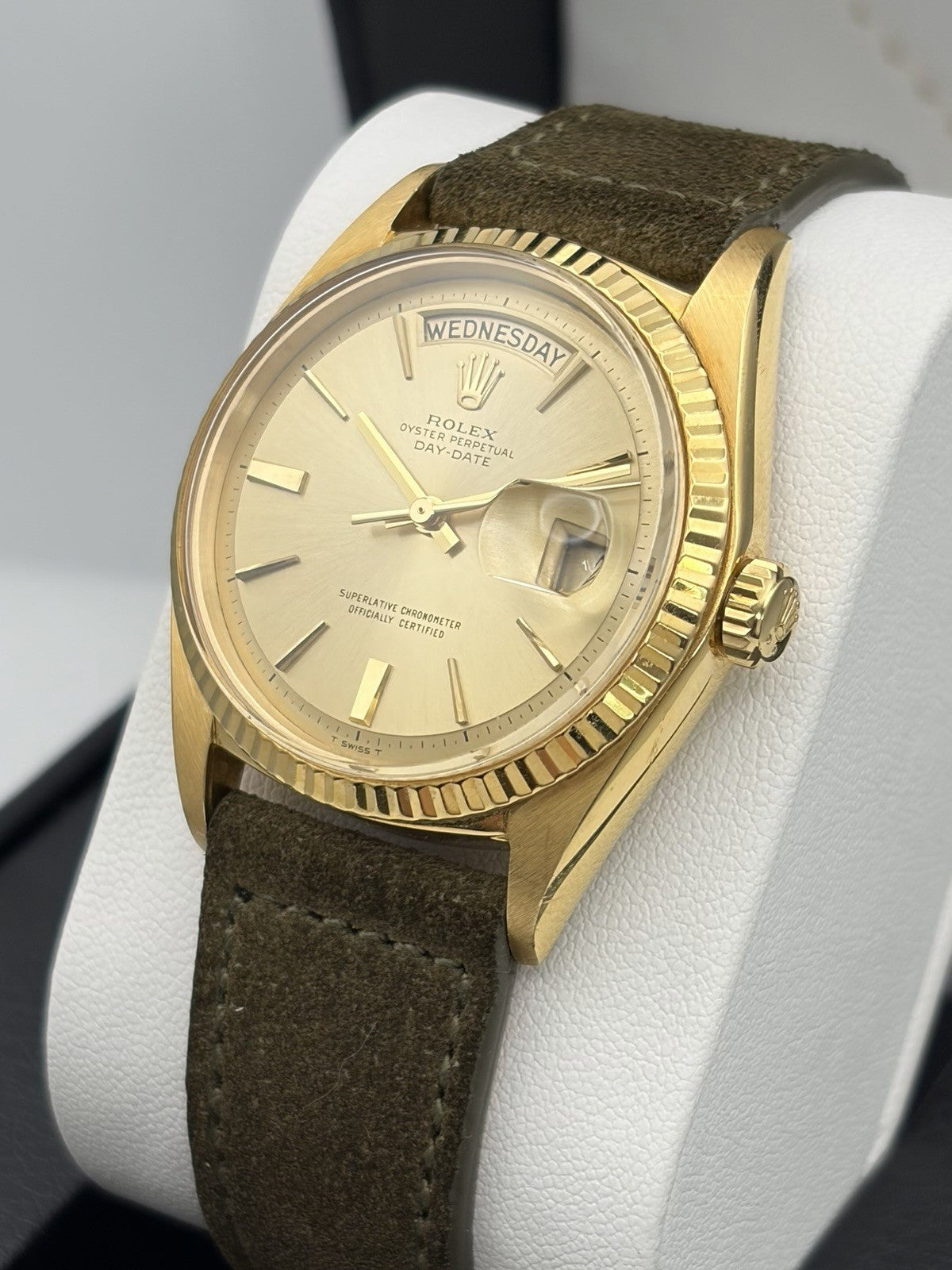 Rolex Day Date 1803 18K Yellow Gold 36mm Champagne Doorstop Dial Men’s Watch