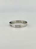 900 Platinum Natural Carré Cut Diamond Eternity Band Ring 1ctw Size 6