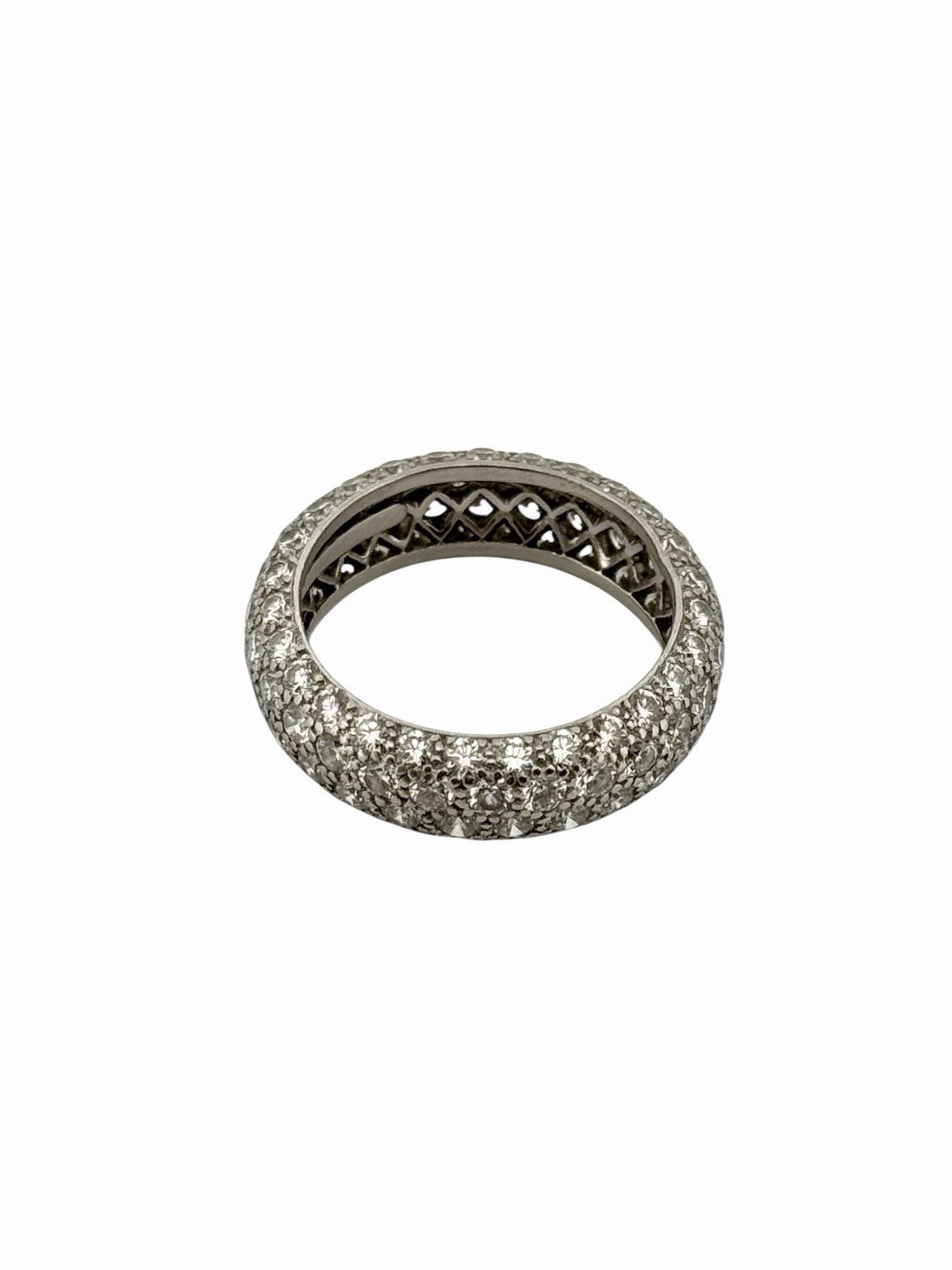 Tiffany & Co. Etoile 4-Row Diamond Band PT950 Platinum Size 5.5 w/ Box