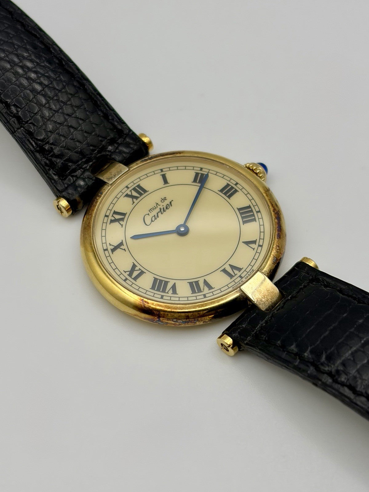 Cartier Must de Cartier Vendome 30mm 590003 Vermeil 925 Ivory Dial Quartz Watch