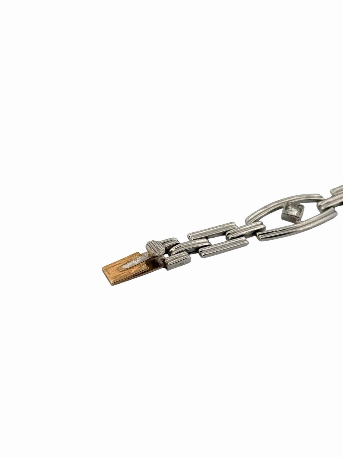 Vintage Tiffany & Co. Platinum Diamond Open Link Deco Style Bracelet 7.1”