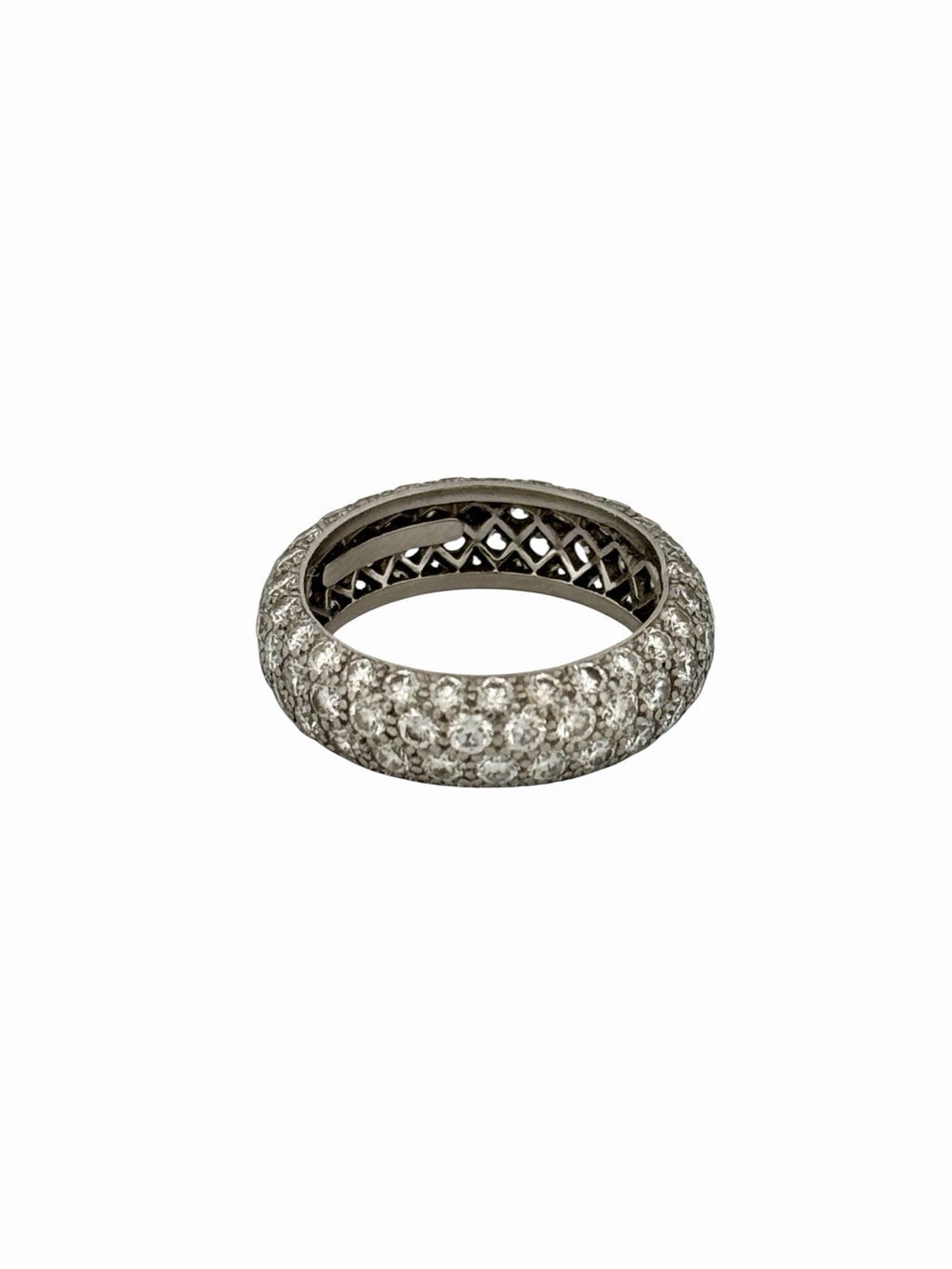 Tiffany & Co. Etoile 4-Row Diamond Band PT950 Platinum Size 5.5 w/ Box