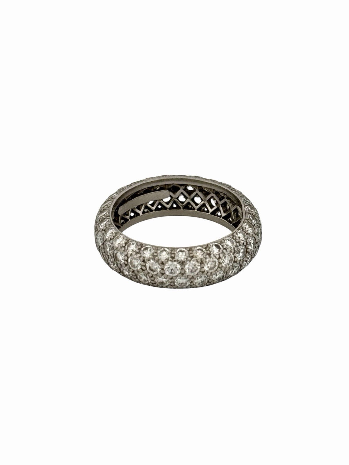 Tiffany & Co. Etoile 4-Row Diamond Band PT950 Platinum Size 5.5 w/ Box