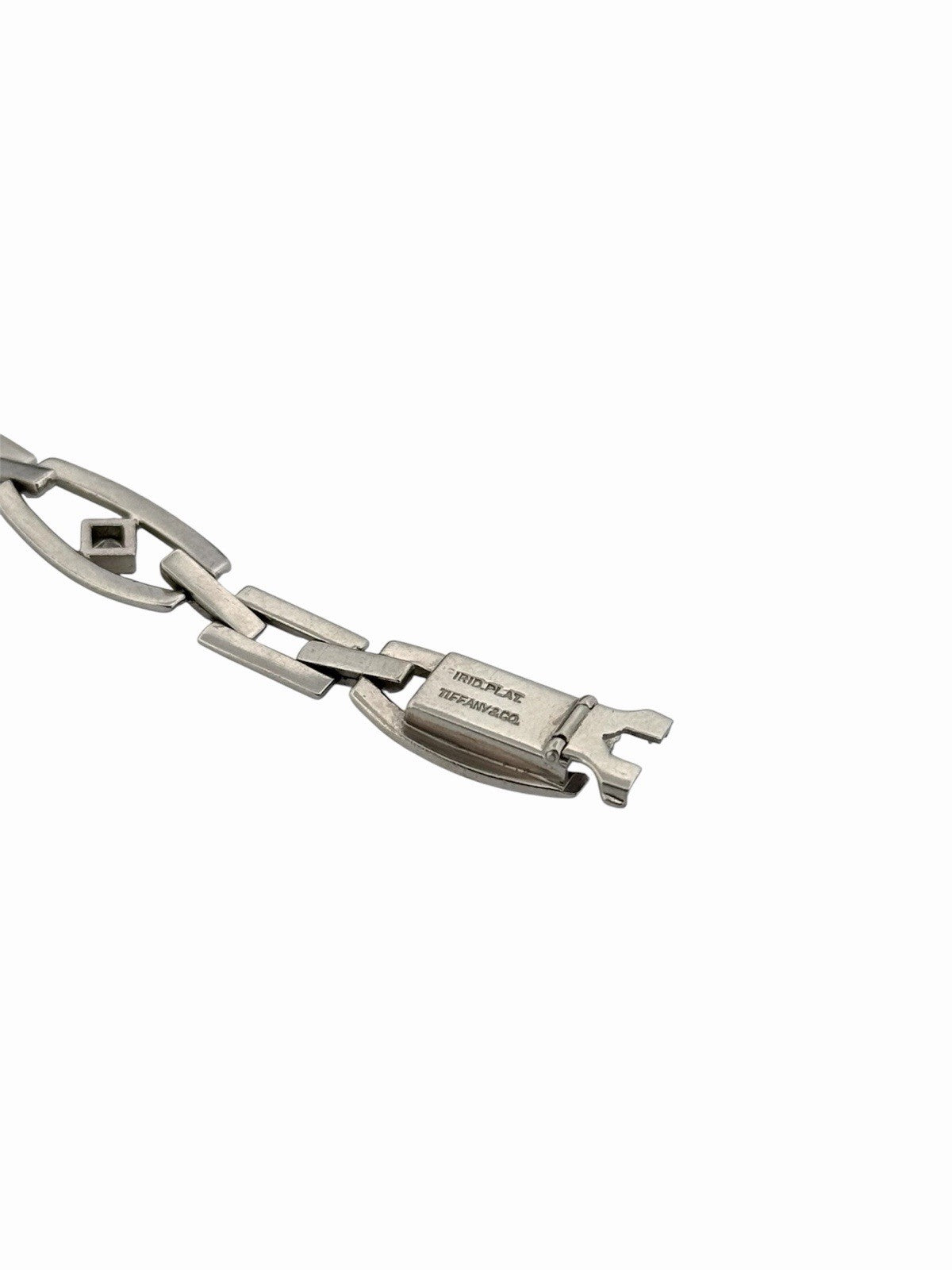 Vintage Tiffany & Co. Platinum Diamond Open Link Deco Style Bracelet 7.1”