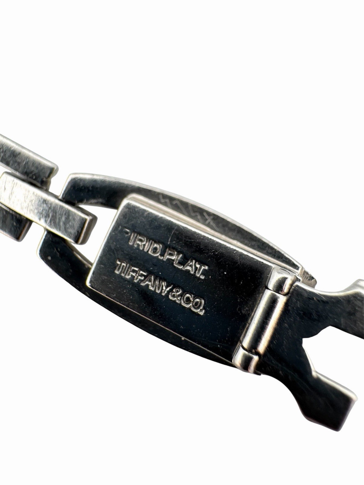 Vintage Tiffany & Co. Platinum Diamond Open Link Deco Style Bracelet 7.1”