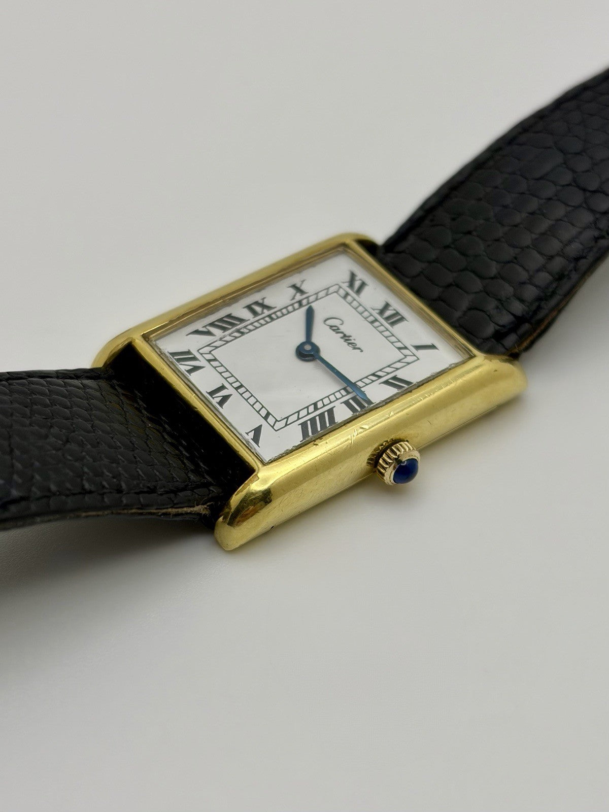 Vintage Cartier Tank 2874 Manual Wind 18K Gold Electroplated 23mm Swiss Watch