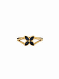Tiffany & Co. 18K Yellow Gold Sapphire Victoria Cocktail Flower Ring Japan Sz 6