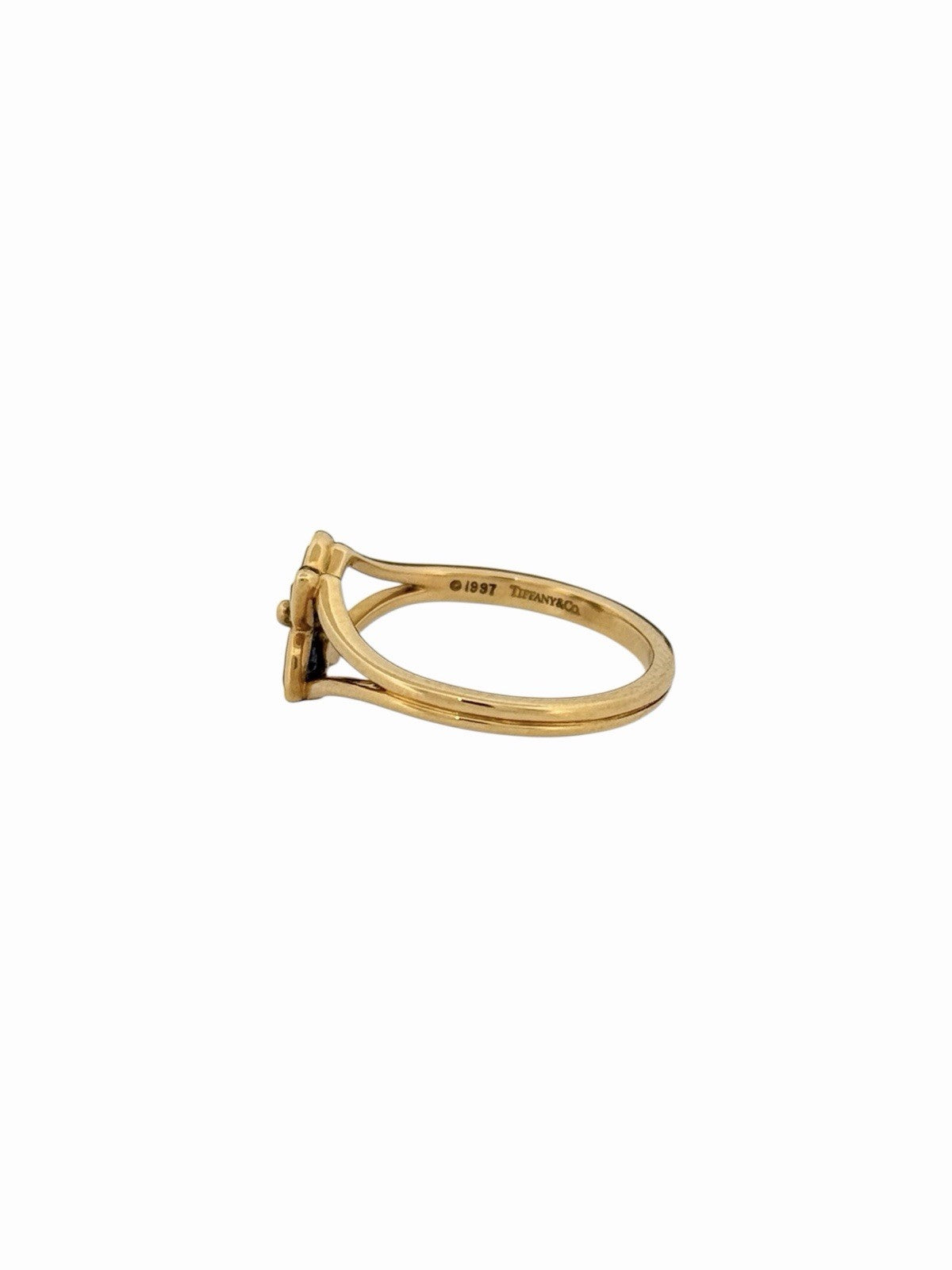 Tiffany & Co. 18K Yellow Gold Sapphire Victoria Cocktail Flower Ring Japan Sz 6
