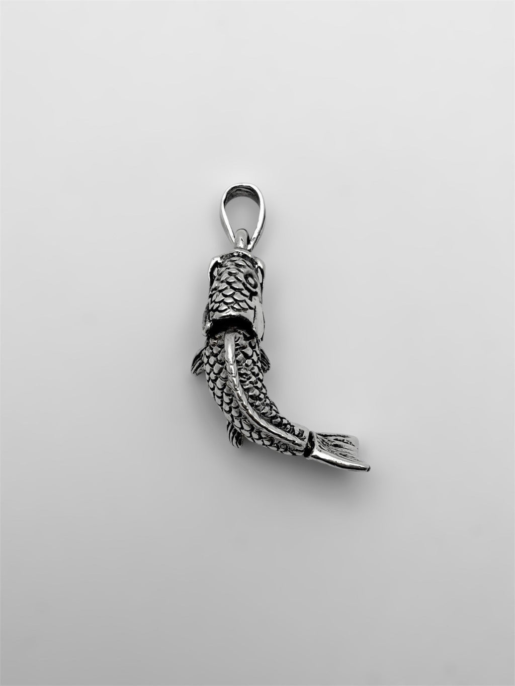 925 Sterling Silver Fish Pendant Articulated Moving Hinged Detailed Charm