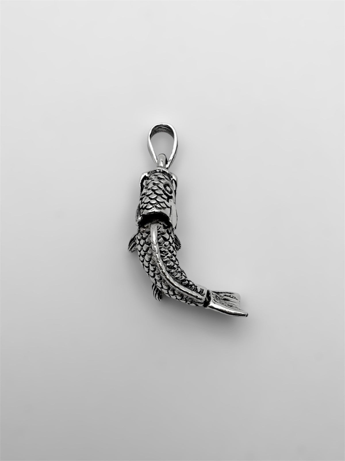 925 Sterling Silver Fish Pendant Articulated Moving Hinged Detailed Charm