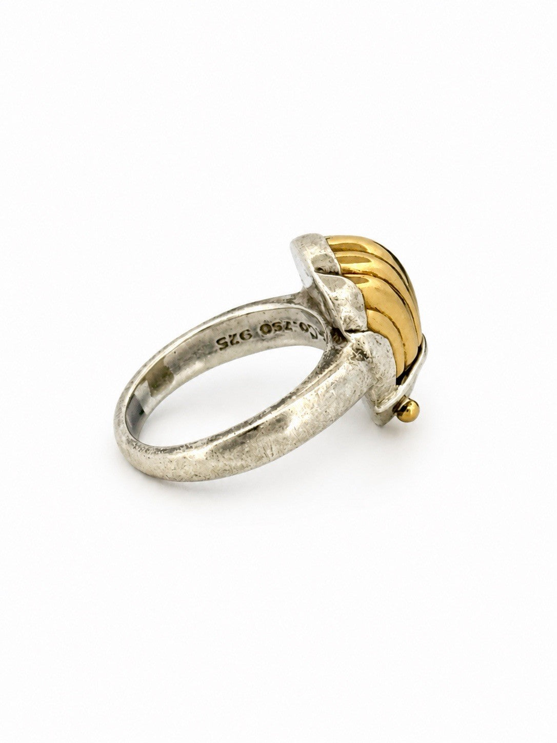Tiffany & Co. Scarab Beetle Ring 18K Yellow Gold 925 Sterling Silver Size 5