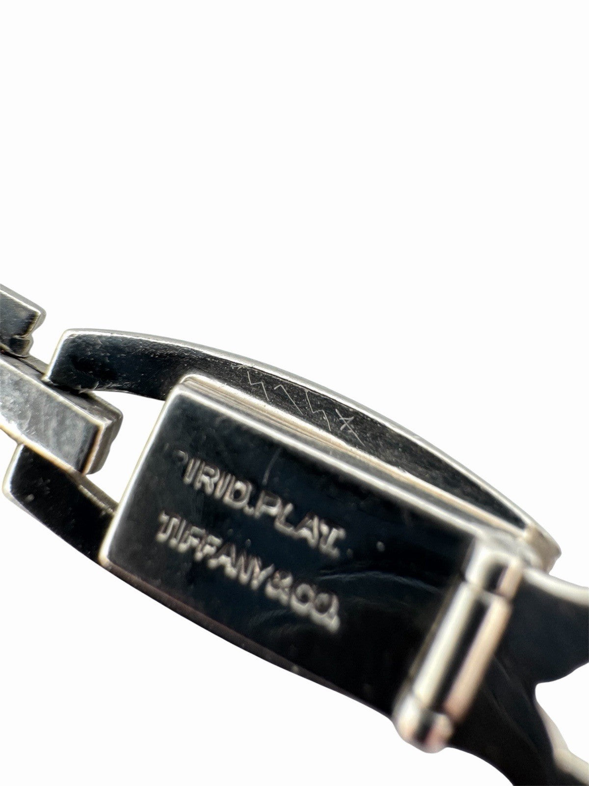 Vintage Tiffany & Co. Platinum Diamond Open Link Deco Style Bracelet 7.1”