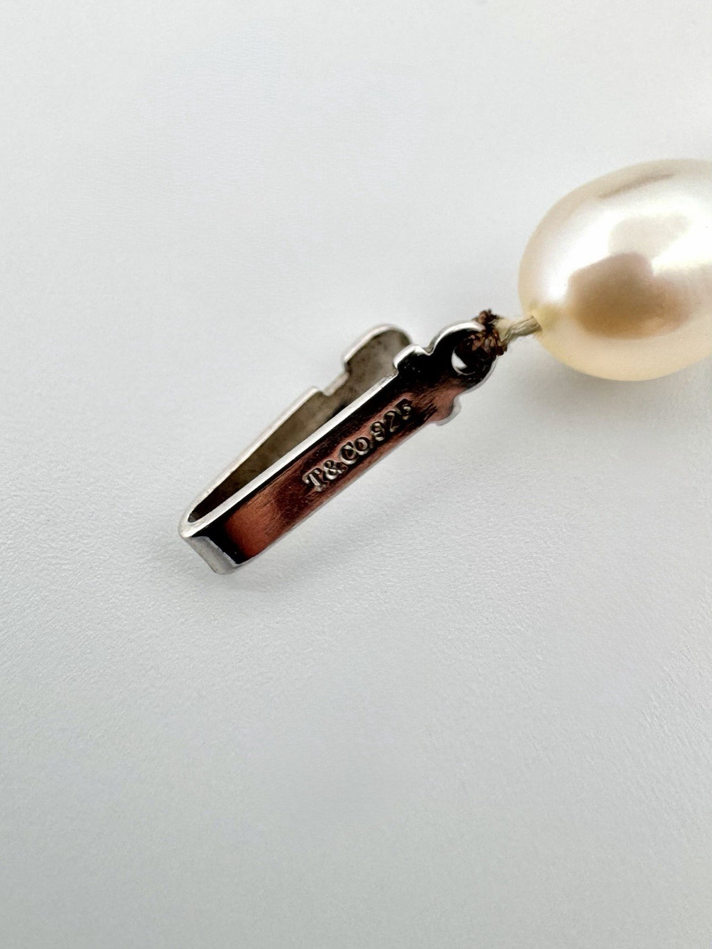 Tiffany & Co. Freshwater Pearl Necklace 925 Sterling Silver 16” 7mm, w/ Pouch