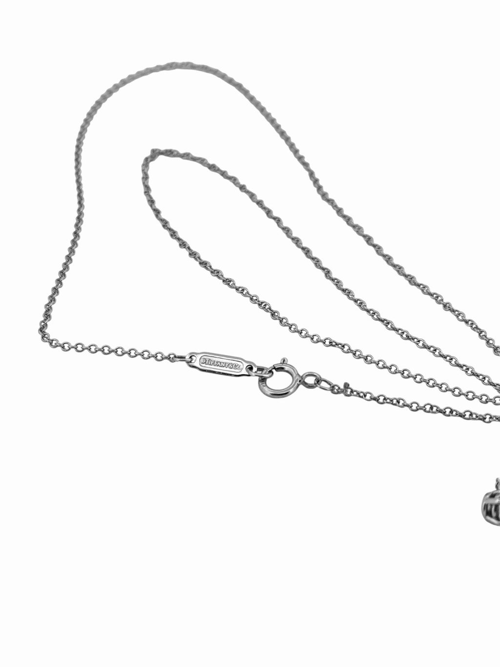Tiffany & Co. Natural Solitaire Diamond Pendant Necklace 16” Pt950 Platinum