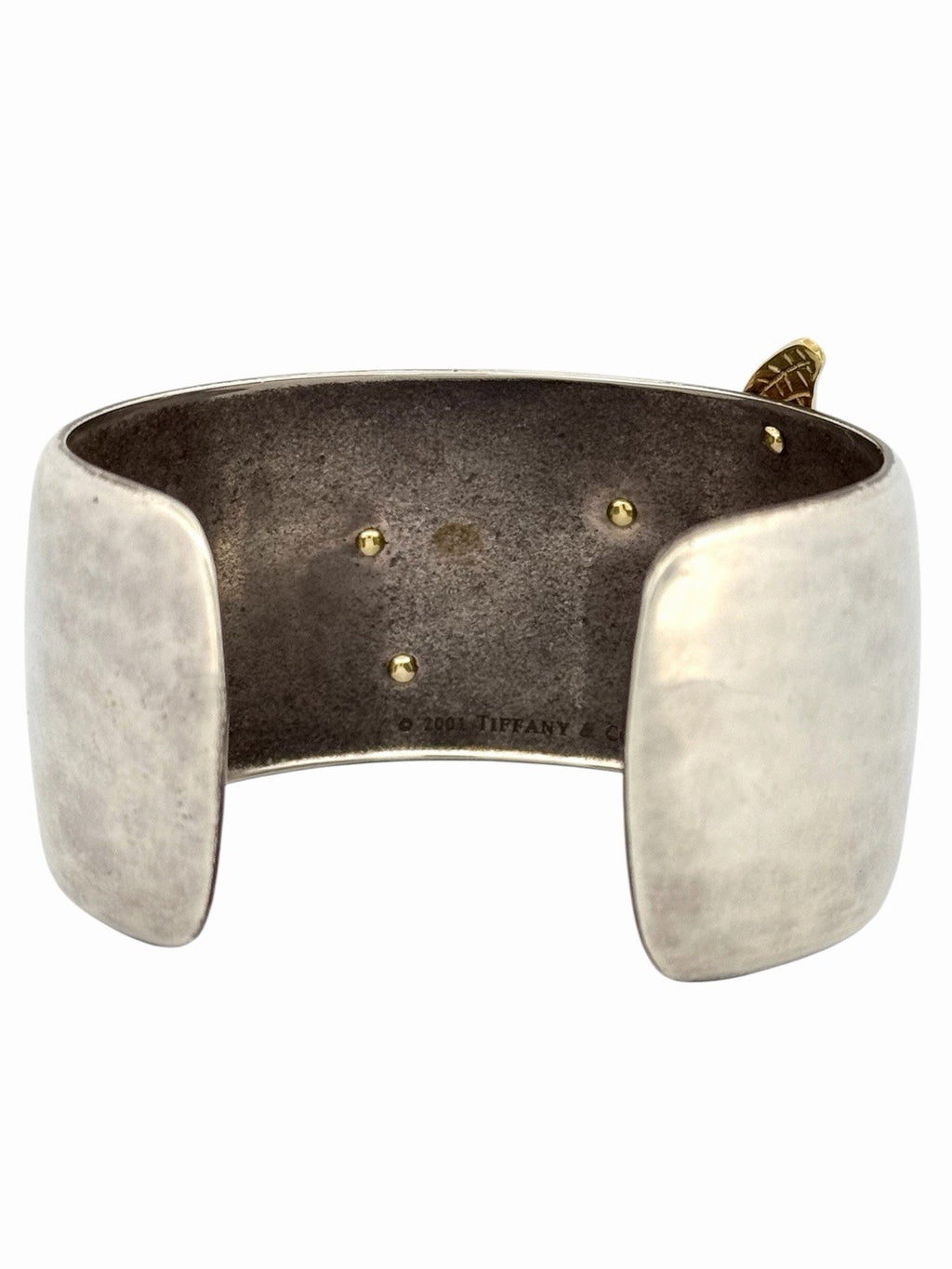 Tiffany & Co. Dragonfly Cuff Bracelet 925 Sterling Silver and 18K Gold Size 6”