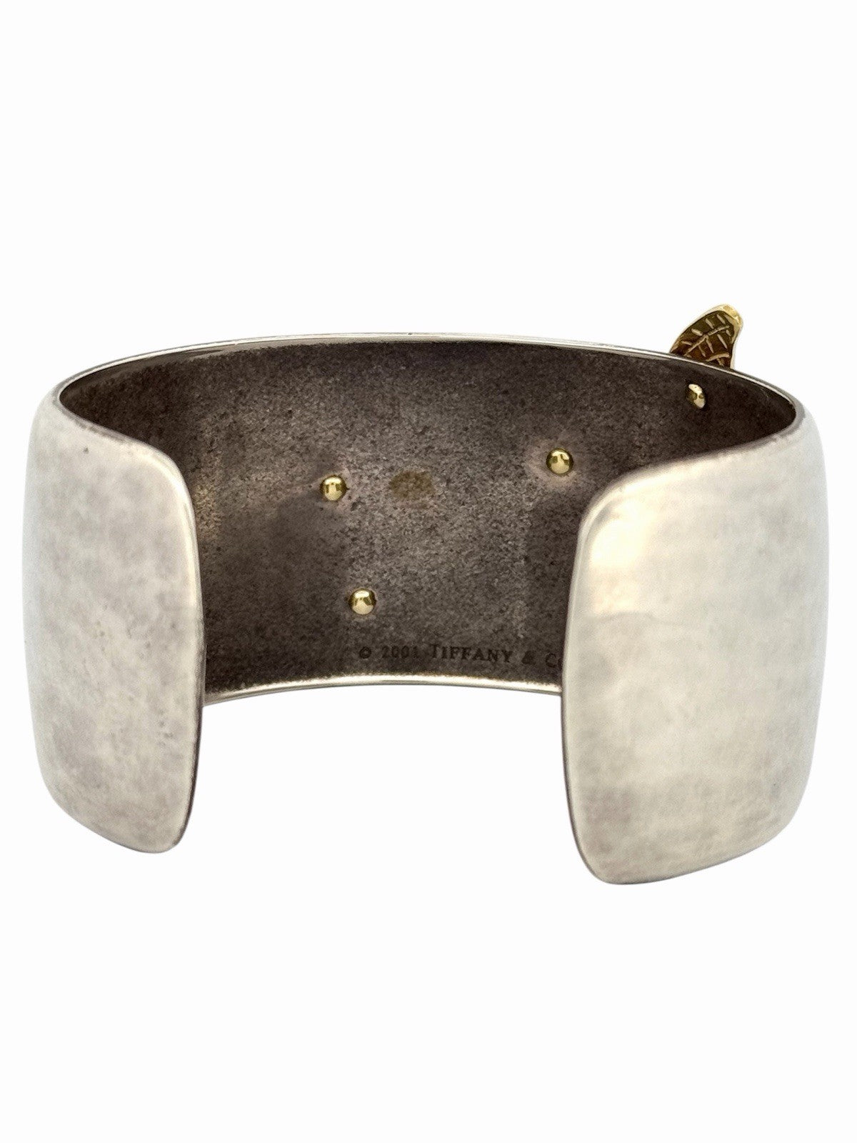 Tiffany & Co. Dragonfly Cuff Bracelet 925 Sterling Silver and 18K Gold Size 6”