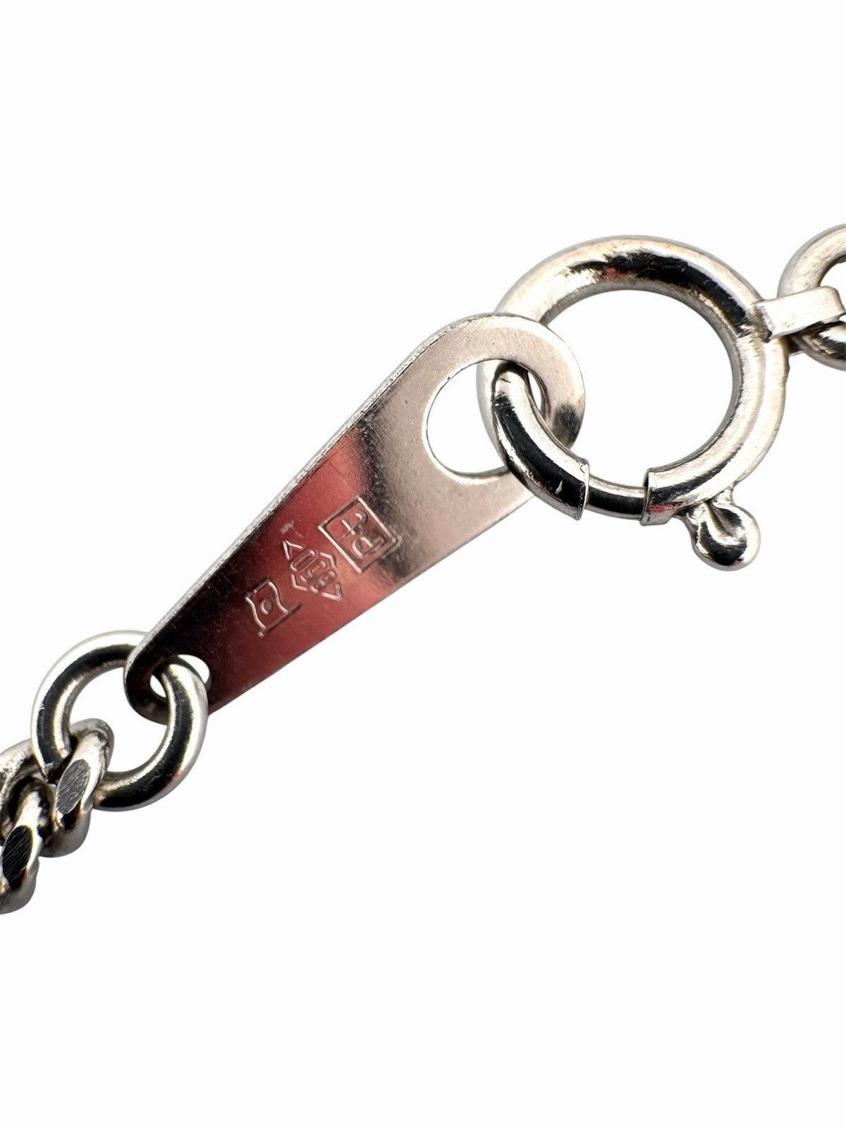 Solid Platinum Pt850 Curb Link Chain 2.6mm 20in